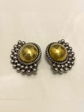 Vintage Taxco Sterling Silver Clip-on Earrings 925